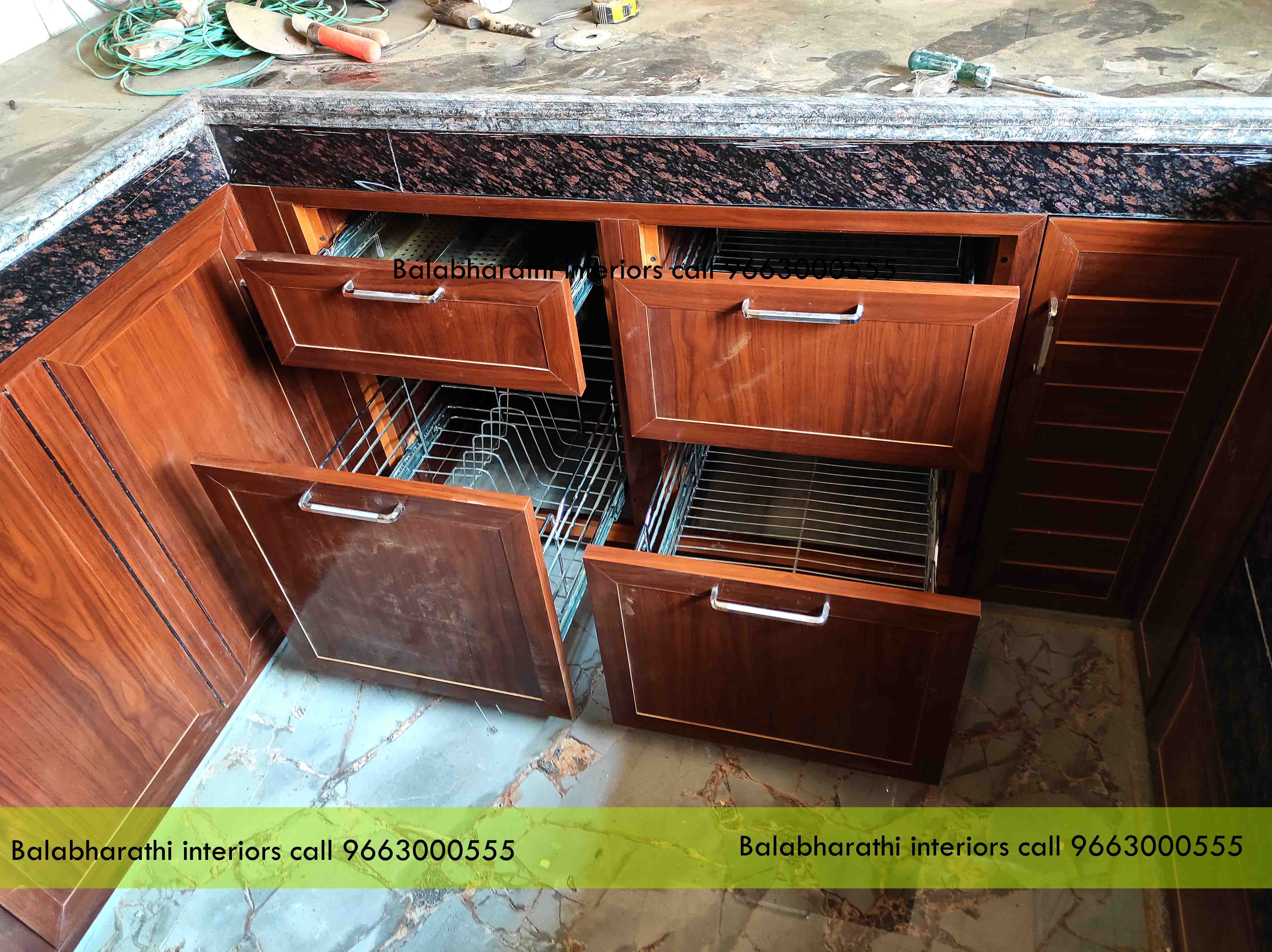 pvc kitchen cabinets work in karur 